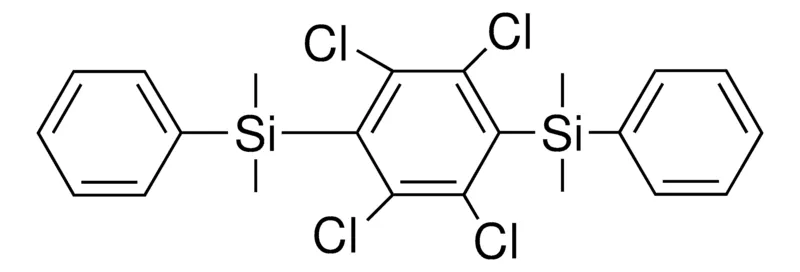 Sigma-Aldrich 2,3,5,6-TETRACHLORO-1,4-PHENYLENEBIS(DIMETHYLPHENYLSILANE),AldrichCPR