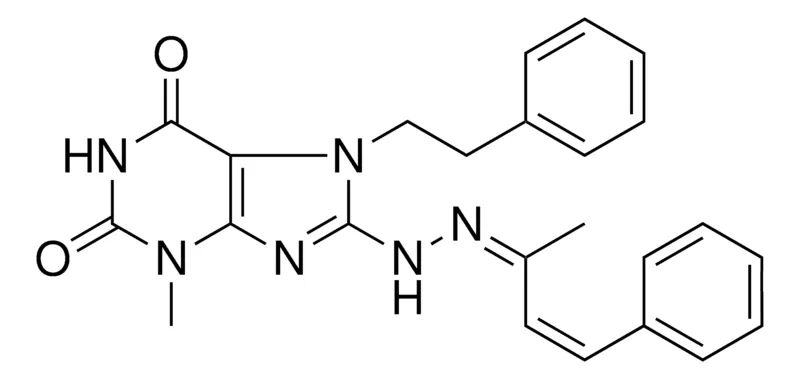 Sigma-Aldrich 3-ME-8-(N'-(1-ME-3-PH-ALLYLIDENE)-HYDRAZINO)-7-PHENETHYL-3,7-2H-PURINE-2,6-DIONE,AldrichCPR