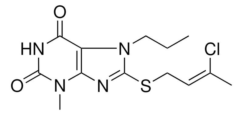 Sigma-Aldrich 8-(3-CHLORO-BUT-2-ENYLSULFANYL)-3-METHYL-7-PROPYL-3,7-DIHYDRO-PURINE-2,6-DIONE,AldrichCPR