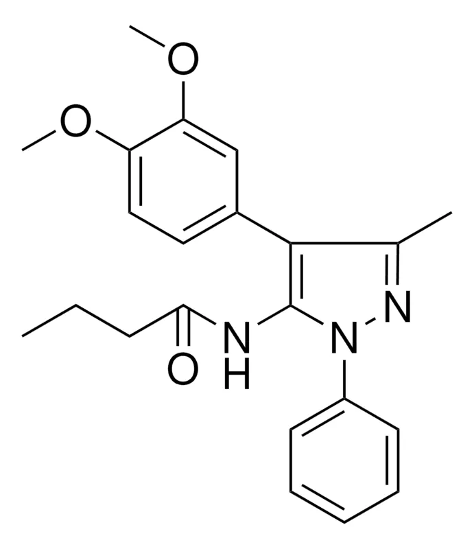 Sigma-Aldrich N-(4-(3,4-DIMETHOXY-PHENYL)-5-METHYL-2-PHENYL-2H-PYRAZOL-3-YL)-BUTYRAMIDE,AldrichCPR