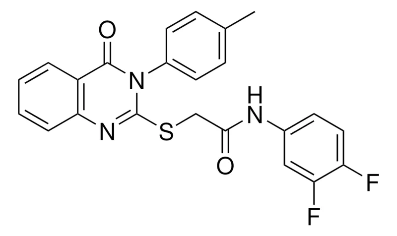 Sigma-Aldrich N-(3,4-DI-F-PH)-2-((3-(4-ME-PH)-4-OXO-3,4-DIHYDRO-2-QUINAZOLINYL)THIO)ACETAMIDE,AldrichCPR
