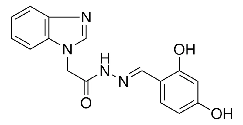 Sigma-Aldrich 2-BENZOIMIDAZOL-1-YL-ACETIC ACID (2,4-DIHYDROXY-BENZYLIDENE)-HYDRAZIDE,AldrichCPR