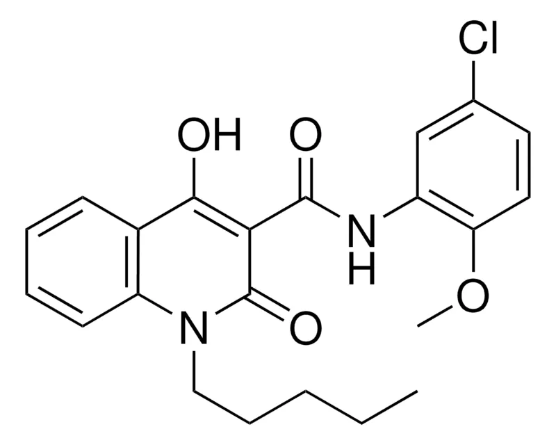 Sigma-Aldrich 4-HO-2-OXO-1-PENTYL-1,2-2H-QUINOLINE-3-CARBOXYLIC ACID (5-CL-2-MEO-PHENYL)-AMIDE，AldrichCPR