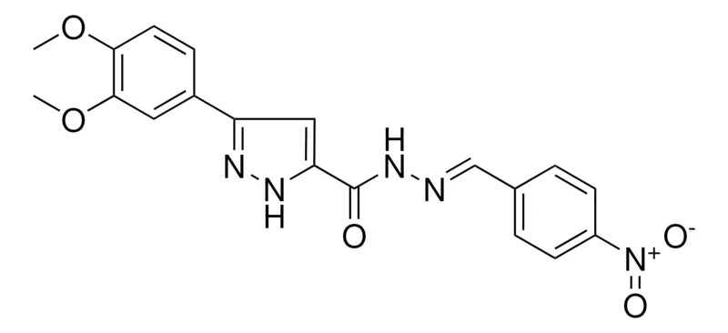 Sigma-Aldrich 5(3,4-DIMETHOXY-PH)-2H-PYRAZOLE-3-CARBOXYLIC ACID (4-NITRO-BENZYLIDENE)HYDRAZIDE,AldrichCPR