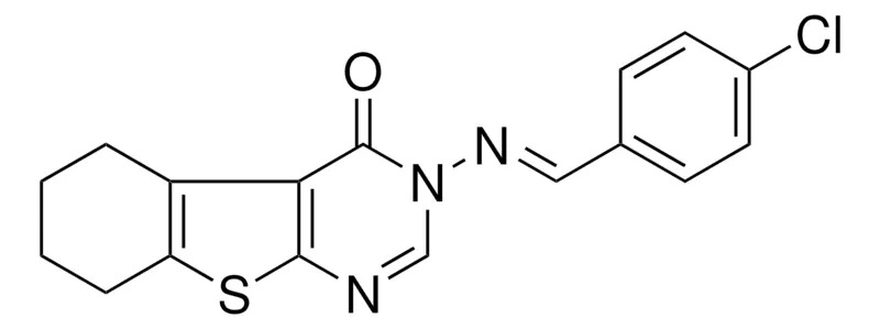 Sigma-Aldrich 3((4-CL-BENZYLIDENE)-AMINO)-5,6,7,8-4H-3H-BENZO(4,5)THIENO(2,3-D)PYRIMIDIN-4-ONE,AldrichCPR