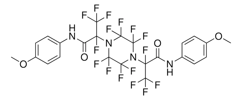 Sigma-Aldrich 2,2'-(PERFLUOROPIPERAZINE-1,4-DIYL)BIS(2,3,3,3-TETRAFLUORO-N-(4-METHOXYPHENYL)PROPANAMIDE),AldrichCPR