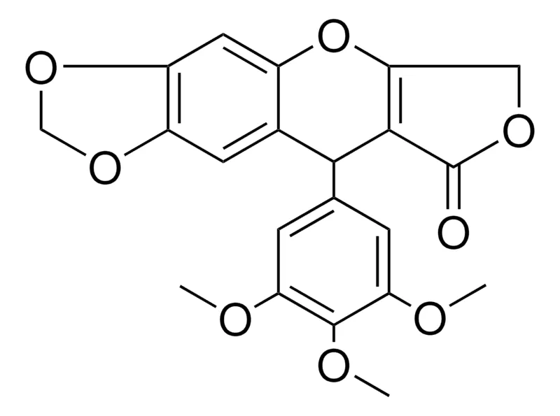 Sigma-Aldrich 9-(3,4,5-TRI-MEO-PH)-6,9-2H-1,3,5,7-TETRAOXA-DICYCLOPENTA(B,G)NAPHTHALEN-8-ONE,AldrichCPR