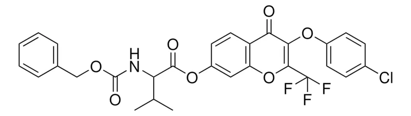 Sigma-Aldrich 3-(4-CHLOROPHENOXY)-4-OXO-2-(TRIFLUOROMETHYL)-4H-CHROMEN-7-YL 2-{[(BENZYLOXY)CARBONYL]AMINO}-3-METHYLBUTANOATE，AldrichCPR