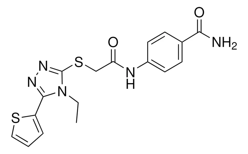Sigma-Aldrich 4-((((4-ETHYL-5-(2-THIENYL)-4H-1,2,4-TRIAZOL-3-YL)THIO)ACETYL)AMINO)BENZAMIDE,AldrichCPR