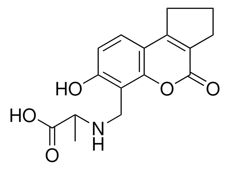 Sigma-Aldrich 2-((7-HO-4-OXO-1,2,3,4-4H-CYCLOPENTA(C)CHROMEN-6-YLMETHYL)-AMINO)-PROPIONIC ACID,AldrichCPR