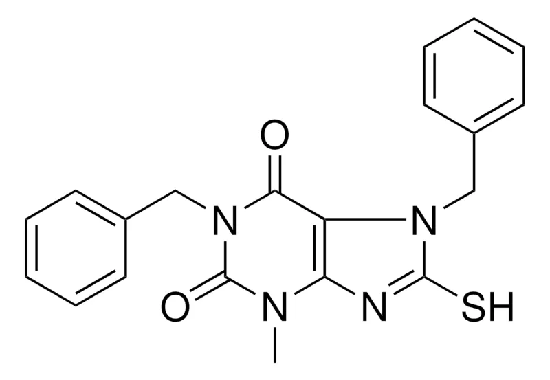 Sigma-Aldrich 1,7-DIBENZYL-8-MERCAPTO-3-METHYL-3,7-DIHYDRO-PURINE-2,6-DIONE,AldrichCPR