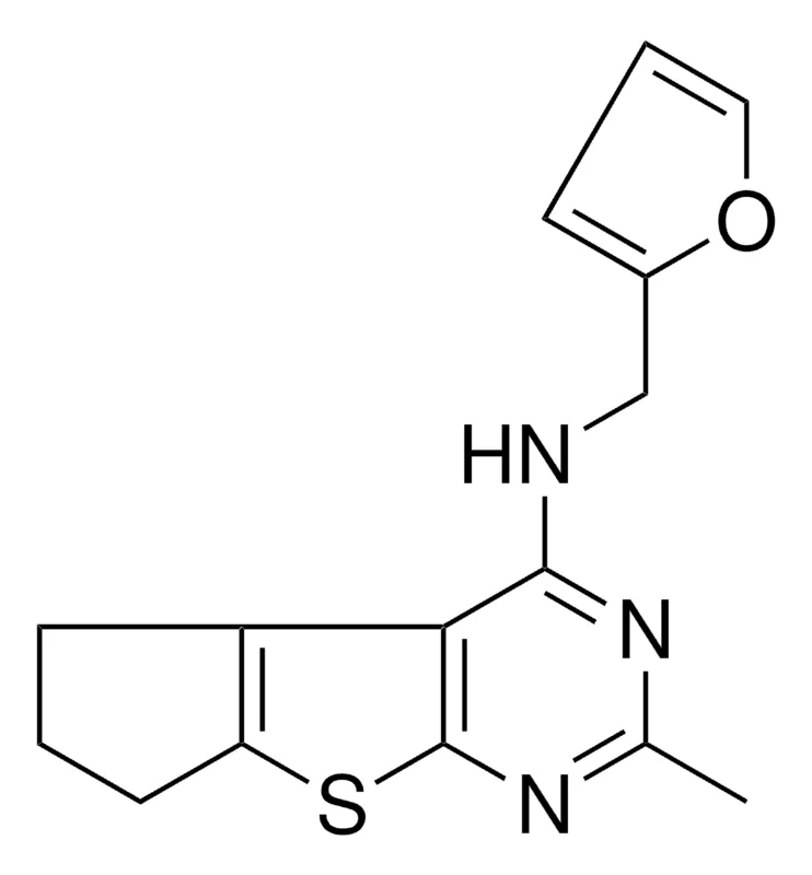 Sigma-Aldrich N-(2-FURYL-ME)-2-ME-6,7-DIHYDRO-5H-CYCLOPENTA(4,5)THIENO(2,3-D)PYRIMIDIN-4-AMINE，AldrichCPR