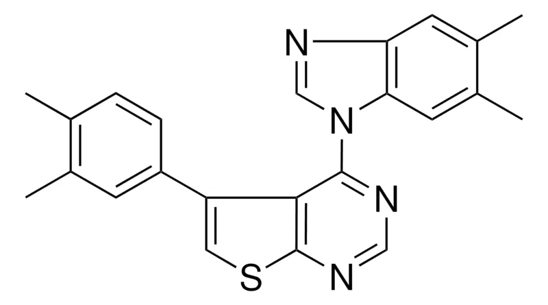 Sigma-Aldrich 4-(5,6-DIMETHYL-1H-BENZIMIDAZOL-1-YL)-5-(3,4-DIMETHYL-PH)THIENO(2,3-D)PYRIMIDINE,AldrichCPR