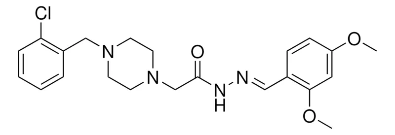 Sigma-Aldrich 2-(4-(2-CHLOROBENZYL)-1-PIPERAZINYL)-N'-(2,4-DIMETHOXYBENZYLIDENE)ACETOHYDRAZIDE,AldrichCPR