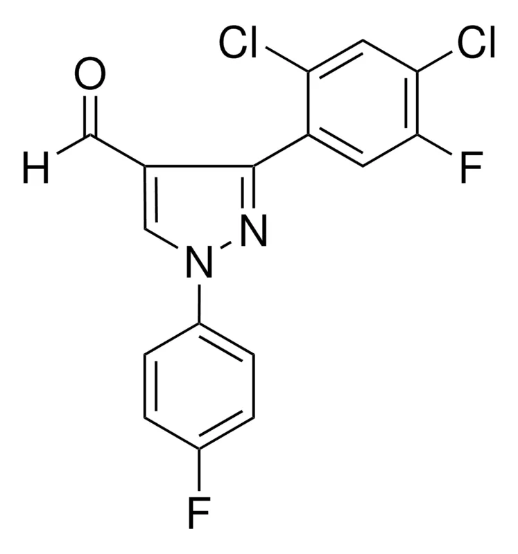Sigma-Aldrich 3-(2,4-DICHLORO-5-FLUOROPHENYL)-1-(4-FLUOROPHENYL)-1H-PYRAZOLE-4-CARBALDEHYDE,AldrichCPR