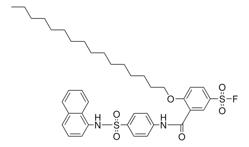 Sigma-Aldrich 4-HEXADECYLOXY-3-(4-(1-NAPHTHYLSULFAMOYL)-PH-CARBAMOYL)BENZENESULFONYL FLUORIDE,AldrichCPR