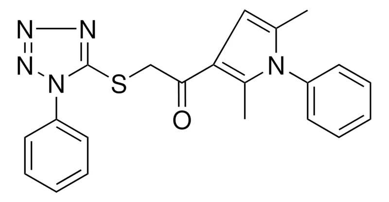 Sigma-Aldrich 1-(2,5-DIMETHYL-1-PH-1H-PYRROL-3-YL)-2-((1-PH-1H-TETRAAZOL-5-YL)THIO)ETHANONE，AldrichCPR