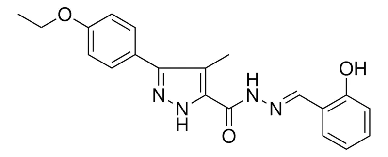 Sigma-Aldrich 5-(4-ETHOXY-PH)-4-ME-2H-PYRAZOLE-3-CARBOXYLIC ACID (2-HO-BENZYLIDENE)-HYDRAZIDE,AldrichCPR