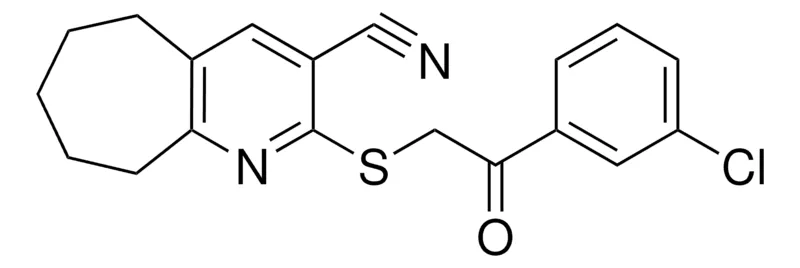 Sigma-Aldrich 2-{[2-(3-CHLOROPHENYL)-2-OXOETHYL]SULFANYL}-6,7,8,9-TETRAHYDRO-5H-CYCLOHEPTA[B]PYRIDINE-3-CARBONITRILE，AldrichCPR