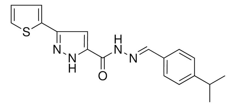 Sigma-Aldrich 5-THIOPHEN-2-YL-2H-PYRAZOLE-3-CARBOXYLIC ACID (4-ISOPROPYL-BENZYLIDENE)HYDRAZIDE,AldrichCPR