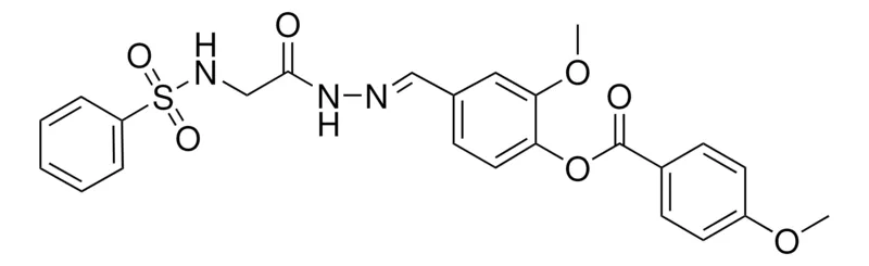 Sigma-Aldrich 2-MEO-4-(2-(((PHENYLSULFONYL)AMINO)AC)CARBOHYDRAZONOYL)PHENYL 4-METHOXYBENZOATE,AldrichCPR