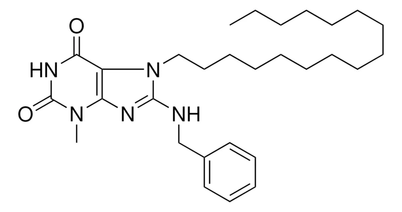 Sigma-Aldrich 8-BENZYLAMINO-7-HEXADECYL-3-METHYL-3,7-DIHYDRO-PURINE-2,6-DIONE,AldrichCPR