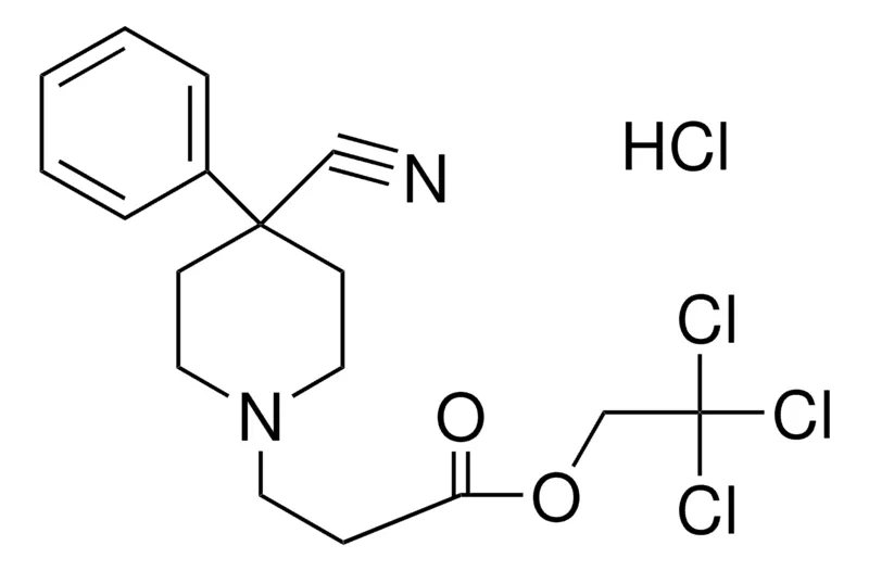 Sigma-Aldrich 2,2,2-TRICHLOROETHYL 4-CYANO-4-PHENYL-1-PIPERIDINEPROPIONATE HCL,AldrichCPR