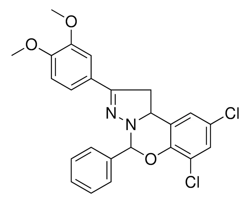 Sigma-Aldrich 6,8-DI-CL-2(3,4-DI-MEO-PH)4-PH-1,9B-2H-5-OXA-3,3A-DIAZA-CYCLOPENTA(A)NAPHTHALENE,AldrichCPR