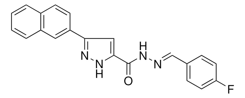 Sigma-Aldrich 5-NAPHTHALEN-2-YL-2H-PYRAZOLE-3-CARBOXYLIC ACID (4-FLUORO-BENZYLIDENE)-HYDRAZIDE,AldrichCPR