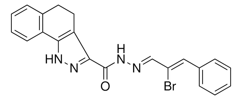 Sigma-Aldrich 4,5DIHYDRO-1H-BENZO(G)INDAZOLE-3-CARBOXYLIC ACID (2-BR-3-PH-ALLYLIDENE)HYDRAZIDE,AldrichCPR