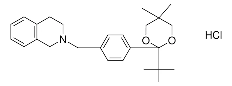 Sigma-Aldrich DIMETHYL(TETRAH-ISOQUINOLINYLMETHYL)PROPIOPHENONEDIMETHYLTRIMETHYLENEKETAL HCL,AldrichCPR