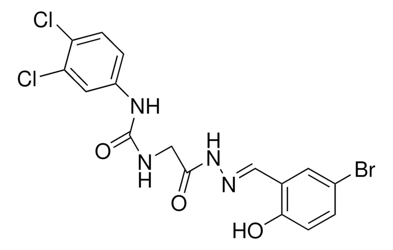 Sigma-Aldrich 2-(3-(3,4-DICHLOROPHENYL)UREIDO)ACETIC (5-BROMO-2-HYDROXYBENZYLIDENE)HYDRAZIDE,AldrichCPR