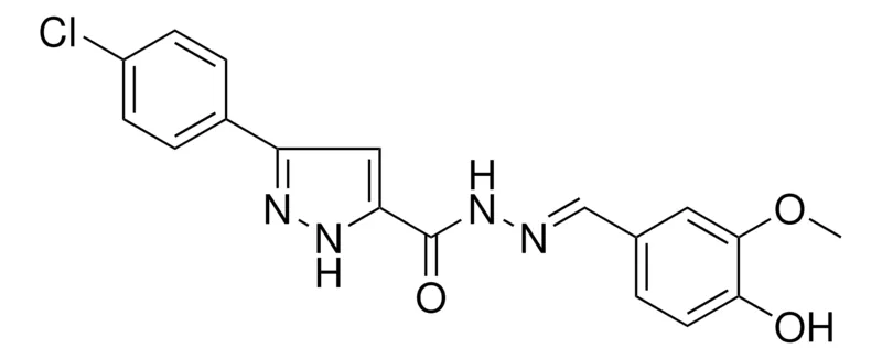 Sigma-Aldrich 5-(4-CL-PH)-2H-PYRAZOLE-3-CARBOXYLIC ACID (4-HO-3-METHOXY-BENZYLIDENE)-HYDRAZIDE,AldrichCPR