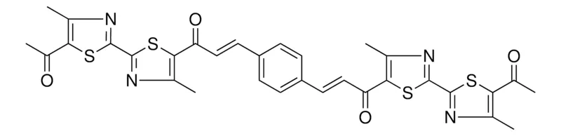 Sigma-Aldrich (2E,2'E)-3,3'-(1,4-PHENYLENE)BIS(1-(5'-ACETYL-4,4'-DIMETHYL-2,2'-BITHIAZOL-5-YL)PROP-2-EN-1-ONE),AldrichCPR
