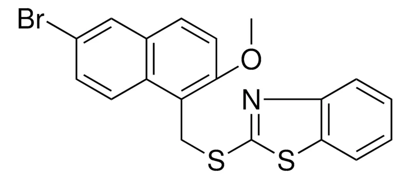 Sigma-Aldrich 2-(6-BROMO-2-METHOXY-NAPHTHALEN-1-YLMETHYLSULFANYL)-BENZOTHIAZOLE,AldrichCPR
