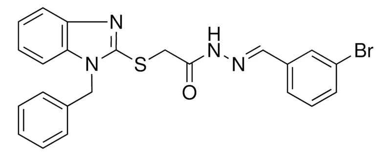 Sigma-Aldrich 2-(1-BZL-1H-BENZOIMIDAZOL-2-YLSULFANYL)-ACETIC ACID (3-BR-BENZYLIDENE)-HYDRAZIDE,AldrichCPR