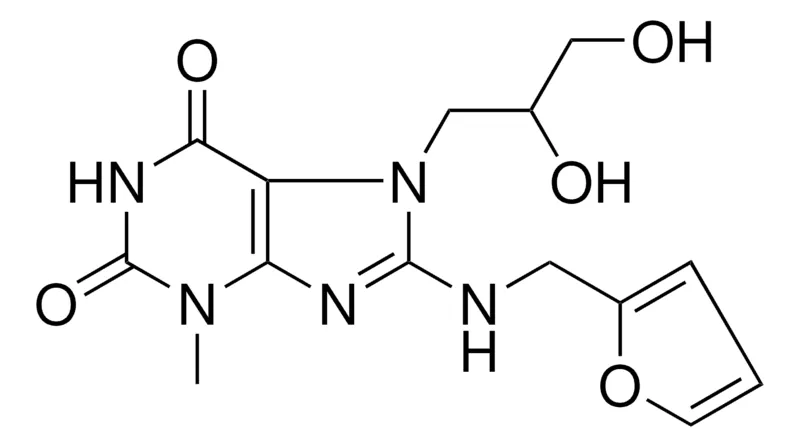 Sigma-Aldrich 7-(2,3-DI-HO-PROPYL)-8-((2-FURYL-ME)AMINO)-3-ME-3,7-DIHYDRO-1H-PURINE-2,6-DIONE,AldrichCPR