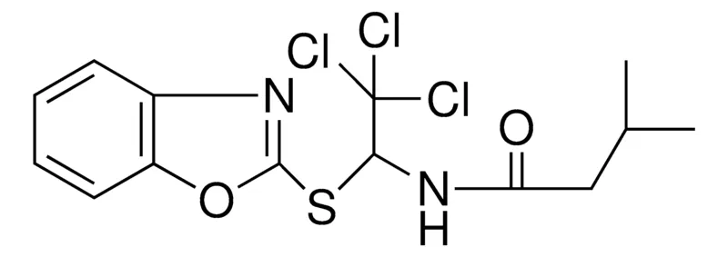 Sigma-Aldrich N-(1-(BENZOOXAZOL-2-YLSULFANYL)-2,2,2-TRICHLORO-ETHYL)-3-METHYL-BUTYRAMIDE，AldrichCPR