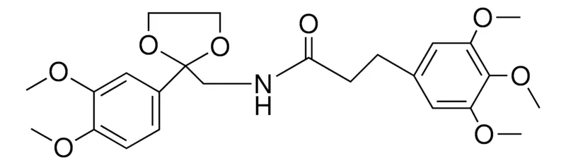 Sigma-Aldrich N-(2-(3,4-DI-MEO-PH)-(1,3)DIOXOLAN-2-YLMETHYL)-3-(3,4,5-TRI-MEO-PH)-PROPIONAMIDE,AldrichCPR