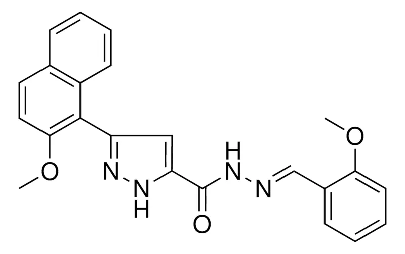 Sigma-Aldrich 5(2-MEO-NAPHTHALEN-1-YL)2H-PYRAZOLE3CARBOXYLIC ACID (2-MEO-BENZYLIDENE)HYDRAZIDE,AldrichCPR