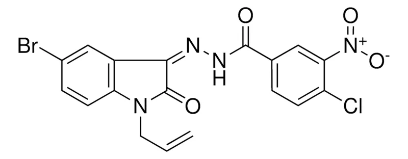 Sigma-Aldrich 4-CL-3-NITRO-BENZOIC ACID (1-ALLYL-5-BR-2-OXO-1,2-2H-INDOL-3-YLIDENE)-HYDRAZIDE,AldrichCPR