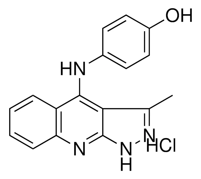 Sigma-Aldrich 4-((3-METHYL-1H-PYRAZOLO(3,4-B)QUINOLIN-4-YL)AMINO)PHENOL HYDROCHLORIDE,AldrichCPR