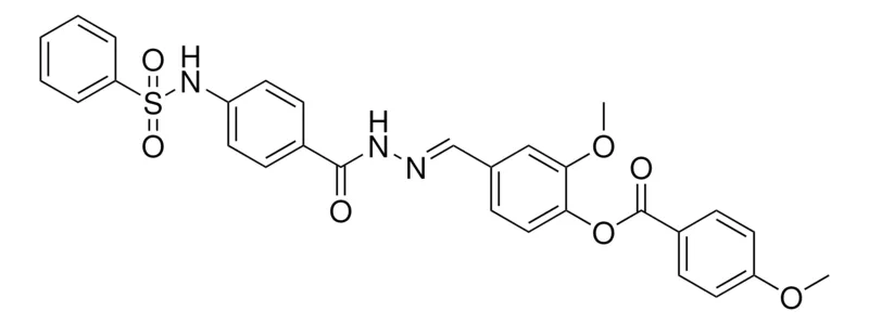 Sigma-Aldrich 2-MEO-4-(((4-((PH-SULFONYL)AMINO)BENZOYL)HYDRAZONO)ME)PHENYL 4-METHOXYBENZOATE,AldrichCPR