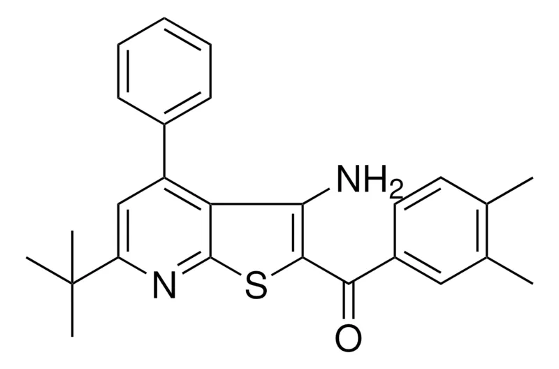 Sigma-Aldrich (3-AMINO-6-TERT-BUTYL-4-PH-THIENO(2,3-B)PYRIDIN-2-YL)-(3,4-DIMETHYL-PH)METHANONE，AldrichCPR