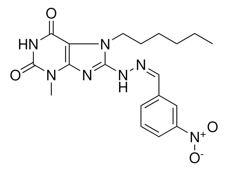 Sigma-Aldrich 7-HEXYL-3-ME-8-(N'-(3-NITRO-BENZYLIDENE)-HYDRAZINO)-3,7-DIHYDRO-PURINE-2,6-DIONE,AldrichCPR