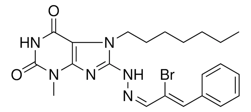 Sigma-Aldrich 8-(N'-(2-BR-3-PH-ALLYLIDENE)-HYDRAZINO)-7-HEPTYL-3-ME-3,7-2H-PURINE-2,6-DIONE,AldrichCPR