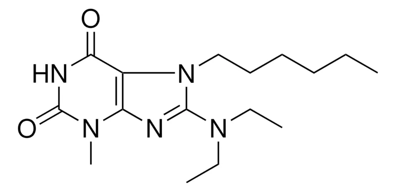 Sigma-Aldrich 8-DIETHYLAMINO-7-HEXYL-3-METHYL-3,7-DIHYDRO-PURINE-2,6-DIONE,AldrichCPR