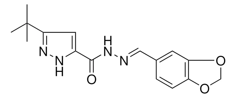 Sigma-Aldrich 5-TERT-BU-2H-PYRAZOLE-3-CARBOXYLIC ACID BENZO(1,3)DIOXOL-5-YLMETHYLENE-HYDRAZIDE,AldrichCPR