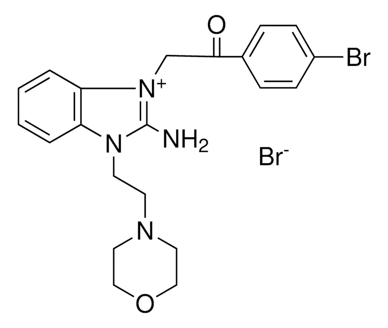Sigma-Aldrich 2-AMINO-1-(2-(4-BR-PH)-2-OXO-ET)-3-(2-MORPHOLIN-4-YL-ET)-BENZOIMIDAZOL-1-IUM, BR,AldrichCPR