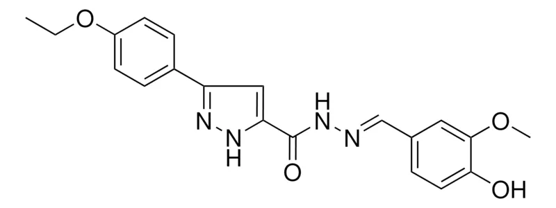 Sigma-Aldrich 5-(4-ETHOXY-PH)-2H-PYRAZOLE-3-CARBOXYLIC ACID (4-HO-3-MEO-BENZYLIDENE)-HYDRAZIDE,AldrichCPR